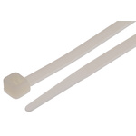 RS PRO Cable Tie, 385mm x 4.8 mm, Natural Nylon, Pk-100