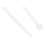 RS PRO Cable Tie, 300mm x 4.8 mm, Natural Nylon, Pk-100