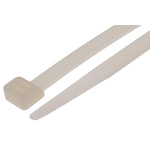 RS PRO Cable Tie, 300mm x 7.6 mm, Natural Nylon, Pk-100