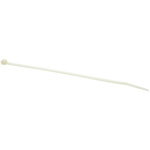 RS PRO Cable Tie, 380mm x 7.6 mm, Natural Nylon, Pk-100