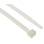 RS PRO Cable Tie, 450mm x 8 mm, Natural Nylon, Pk-100