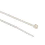 RS PRO Cable Tie, 100mm x 2.5 mm, Natural Nylon, Pk-100