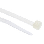 RS PRO Cable Tie, Heat Stabilised, 160mm x 4.8 mm, Natural Nylon, Pk-100