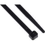 RS PRO Cable Tie, 300mm x 4.8 mm, Black Nylon, Pk-1000