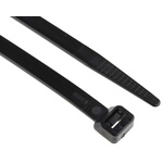 RS PRO Cable Tie, 380mm x 7.6 mm, Black Nylon, Pk-1000