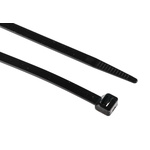 RS PRO Cable Tie, 300mm x 7.6 mm, Black Nylon, Pk-100