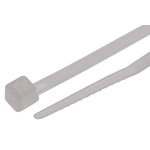RS PRO Cable Tie, 100mm x 2.5 mm, Natural Nylon, Pk-1000