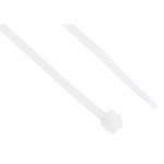 RS PRO Cable Tie, 203mm x 2.5 mm, Natural Nylon, Pk-100