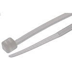 RS PRO Cable Tie, 142mm x 2.5 mm, Natural Nylon, Pk-100