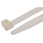 RS PRO Cable Tie, Flame Retardant, 280mm x 12.7 mm, Natural Nylon, Pk-100