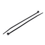 RS PRO Cable Tie, Flame Retardant, 150mm x 3.6 mm, Black Nylon, Pk-100