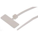 RS PRO Cable Tie, 111mm x 2.6 mm, Natural Nylon, Pk-100