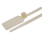 RS PRO Cable Tie, 400mm x 4.8 mm, Natural Nylon, Pk-100