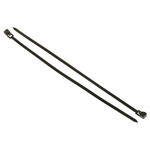 RS PRO Cable Tie, Releasable, 250mm x 4.5 mm, Black Nylon, Pk-100