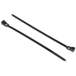 RS PRO Cable Tie, Releasable, 150mm x 4.5 mm, Black Nylon, Pk-100