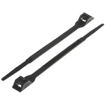 RS PRO Cable Tie, Double Locking, 132mm x 6 mm, Black Nylon, Pk-100