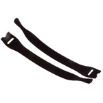 HellermannTyton Cable Tie, Hook and Loop, 150mm x 12.5 mm, Black PA (Loop), PP (Hook), Pk-10