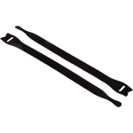 HellermannTyton Cable Tie, Hook and Loop, 200mm x 12.5 mm, Black PA (Loop), PE (Hook), Pk-10