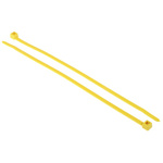 HellermannTyton Cable Tie, 200mm x 4.6 mm, Yellow Polyamide 6.6 (PA66), Pk-100