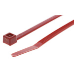 HellermannTyton Cable Tie, 150mm x 3.5 mm, Red Polyamide 6.6 (PA66), Pk-100