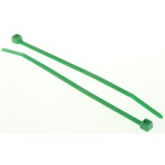 HellermannTyton Cable Tie, 100mm x 2.5 mm, Green Polyamide 6.6 (PA66), Pk-100