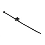 HellermannTyton Cable Tie Assemblies, 200mm x 4.6 mm, Black Polyamide 6.6 (PA66), Pk-25