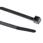HellermannTyton Cable Tie, Inside Serrated, 150mm x 3.5 mm, Black Polyamide 6.6 (PA66), Pk-100