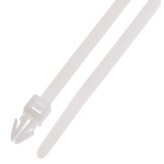 HellermannTyton Cable Tie, Inside Serrated, 160.02mm x 3.6 mm, Natural Polyamide 6.6 (PA66), Pk-25