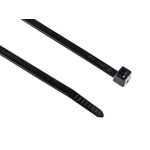HellermannTyton Cable Tie, 200mm x 4.6 mm, Black Polyamide 6.6 (PA66), Pk-100