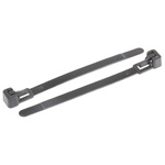 HellermannTyton Cable Tie, Releasable, 100mm x 6.7 mm, Black Polyamide 6.6 (PA66), Pk-100