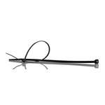 RS PRO Cable Tie, 200mm x 4.6 mm, Black PP, Pk-100