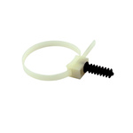 RS PRO Cable Tie, Saddle Mounting, 238.2mm x 7.1 mm, Natural Nylon, Pk-100