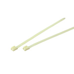 RS PRO Cable Tie, 255mm x 9 mm, Natural Nylon, Pk-100