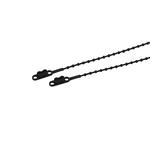 RS PRO Cable Tie, Double Head Knot, 230mm x 3.6 mm, Black Nylon, Pk-100