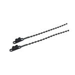 RS PRO Cable Tie, Double Head Knot, 150mm x 3.6 mm, Black PE, Pk-100
