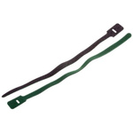 RS PRO Cable Tie, Hook and Loop, 325mm x 25 mm, Green Nylon