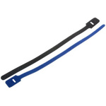RS PRO Cable Tie, Hook and Loop, 325mm x 25 mm, Blue Nylon