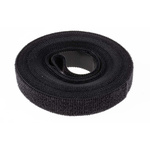 RS PRO Cable Tie, Hook and Loop, 5m x 16 mm, Black Nylon