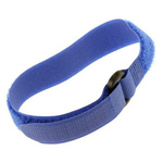 RS PRO Cable Tie, Hook and Loop, 300mm x 20 mm, Blue Nylon, Pk-10