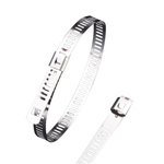 RS PRO Cable Tie, Ladder Single Lock, 300mm x 7 mm 316 Stainless Steel, Pk-100