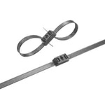 RS PRO Cable Tie, Double Headed, 500mm x 12.7 mm, Black Nylon