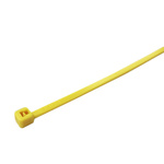 RS PRO Cable Tie, 200mm x 4.6 mm, Yellow Nylon