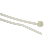 HellermannTyton Cable Tie, Inside Serrated, 100mm x 2.5 mm, Natural Polyamide 6.6 (PA66), Pk-100