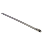 HellermannTyton Cable Tie, Roller Ball, 201mm x 7.9 mm, Metallic 316 Stainless Steel, Pk-50