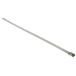 HellermannTyton Cable Tie, Roller Ball, 362mm x 7.9 mm, Metallic 316 Stainless Steel, Pk-50