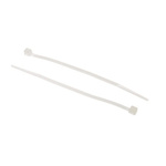 RS PRO Cable Tie, 100mm x 2.5 mm, Natural Nylon, Pk-500
