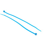 RS PRO Cable Tie, 200mm x 3.6 mm, Blue Nylon, Pk-250