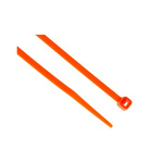 RS PRO Cable Tie, 203mm x 3.6 mm, Orange Nylon, Pk-250