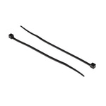 RS PRO Cable Tie, Heat Stabilised, 142mm x 2.5 mm, Black Nylon, Pk-500