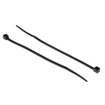 RS PRO Cable Tie, Sub Miniature, 71mm x 1.6 mm, Black Nylon, Pk-500